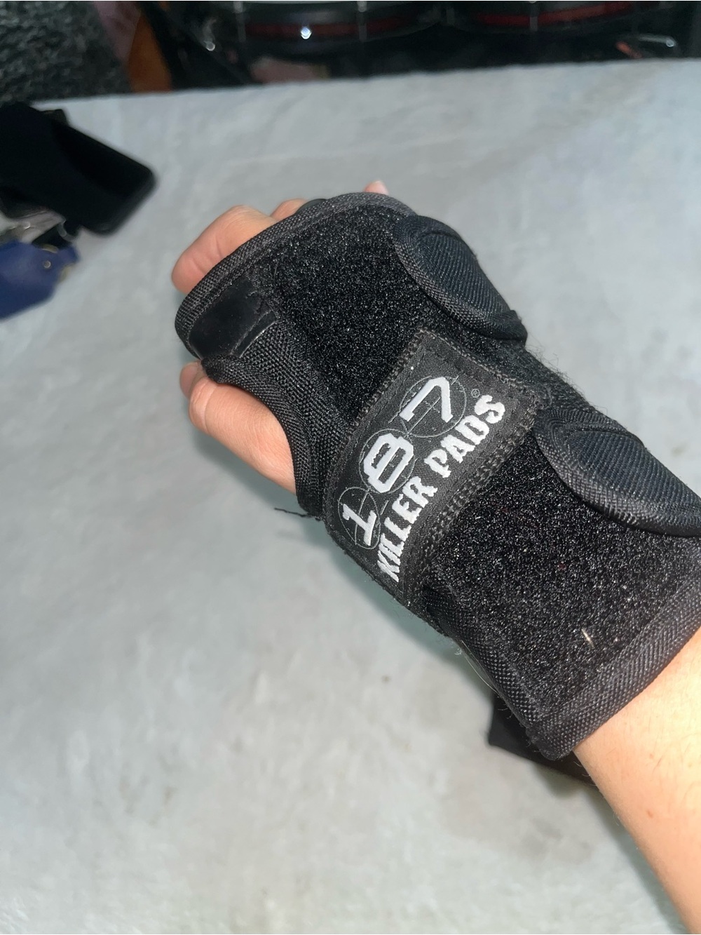 187 Roller Derby Skating Black Womens Protective Wrist Guards - Pair